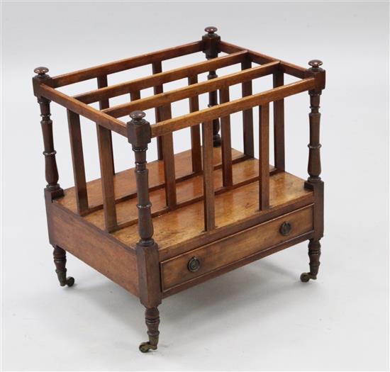 A George III mahogany canterbury, W.1ft 7in. D.1ft 3in.